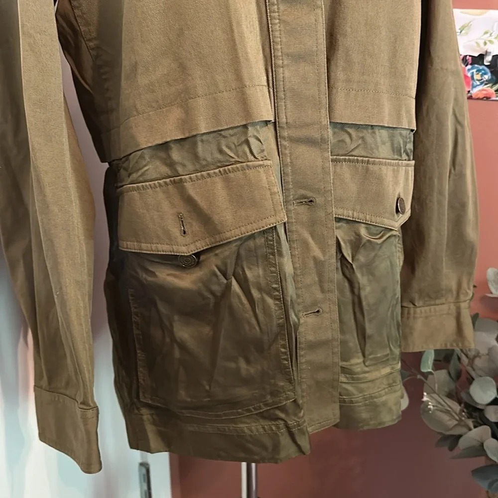 Alexander Wang women’s army Green Utility parka military 8 Relaxed jacket - Picture 4 of 15